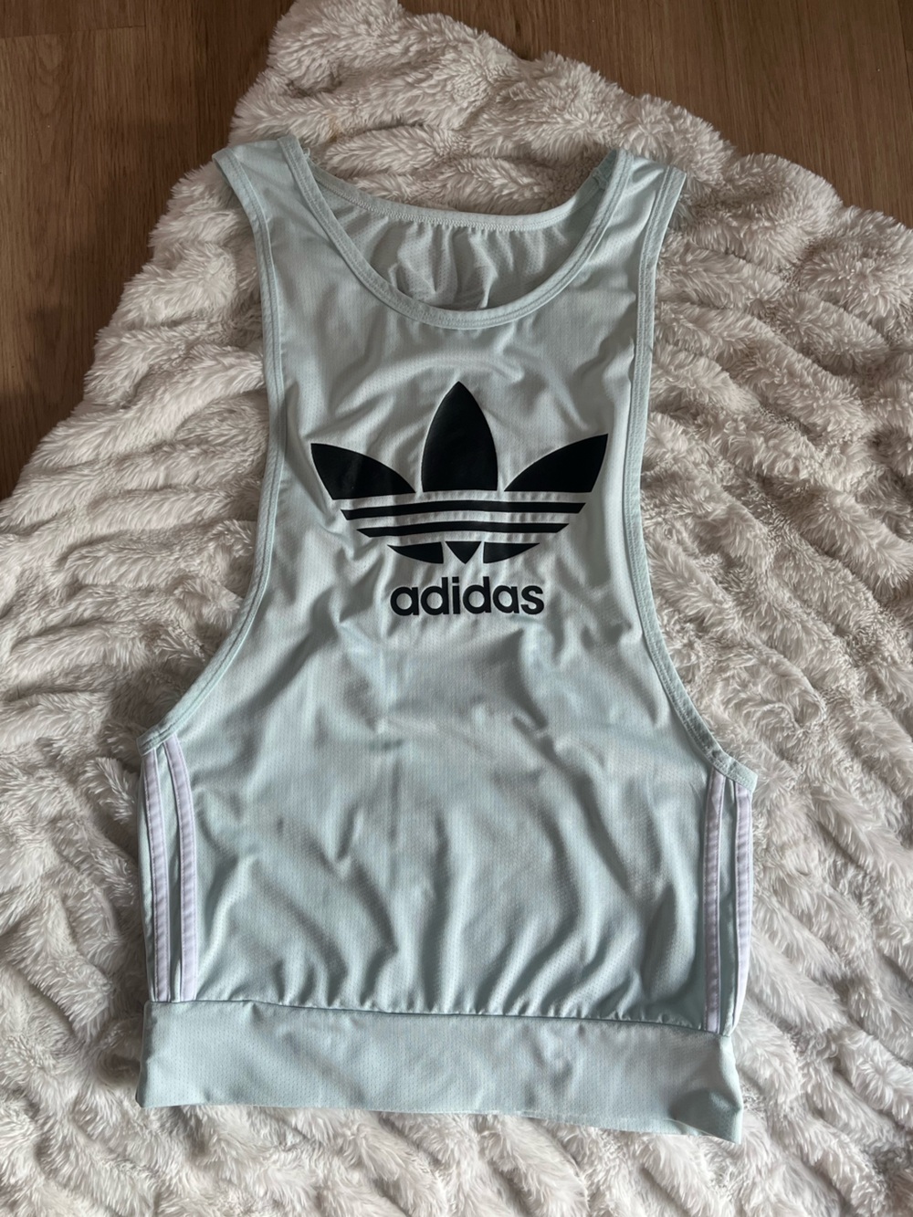 adidas Mint Green mesh back less tank